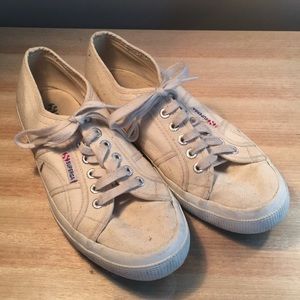Women’s Sz.9 Cream/Off-White Superga Sneakers
